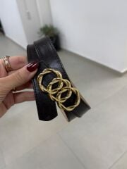 155 A.Kahve Gold Halka Geçmeli Kemer