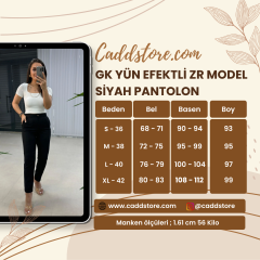 Gk Yün Efektli Zr Model Siyah Pantolon