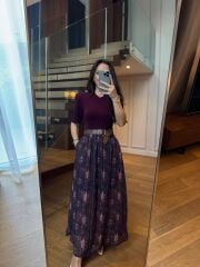 Km 4975 Bordo Baskılı Etek