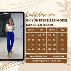 Gk Yün Efektli Zr Model Saks Pantolon