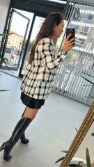Black Check Tweed Jacket