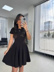 My 3680 Eteği Parça Dikişli Bitter Kahve Çan Elbise