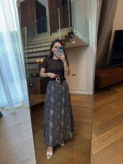 Km 4975 Haki Baskılı Etek