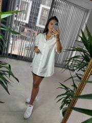 Gk Oversize Beyaz Gömlek