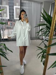 Gk Oversize Beyaz Gömlek