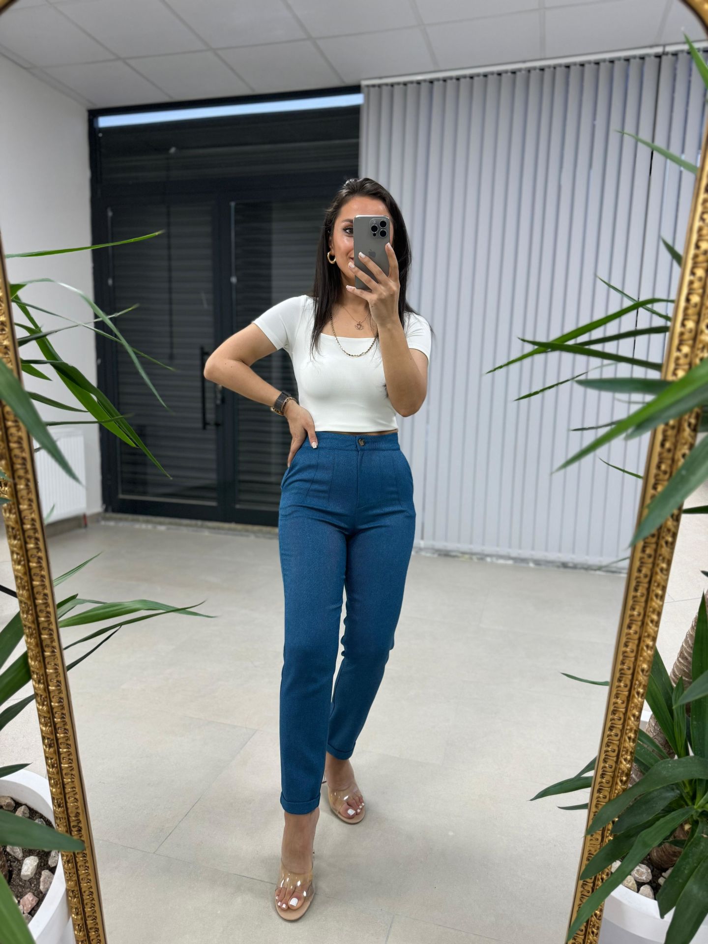 Gk Yün Efektli Zr Model Mavi Pantolon