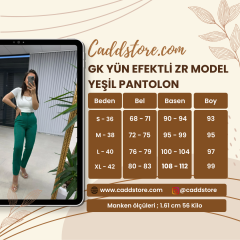 Gk Yün Efektli Zr Model Yeşil Pantolon