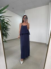 Fp 51165 Laci Askılı Bluzlu Etek Takım