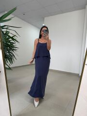 Fp 51165 Laci Askılı Bluzlu Etek Takım