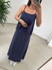 Fp 51165 Laci Askılı Bluzlu Etek Takım