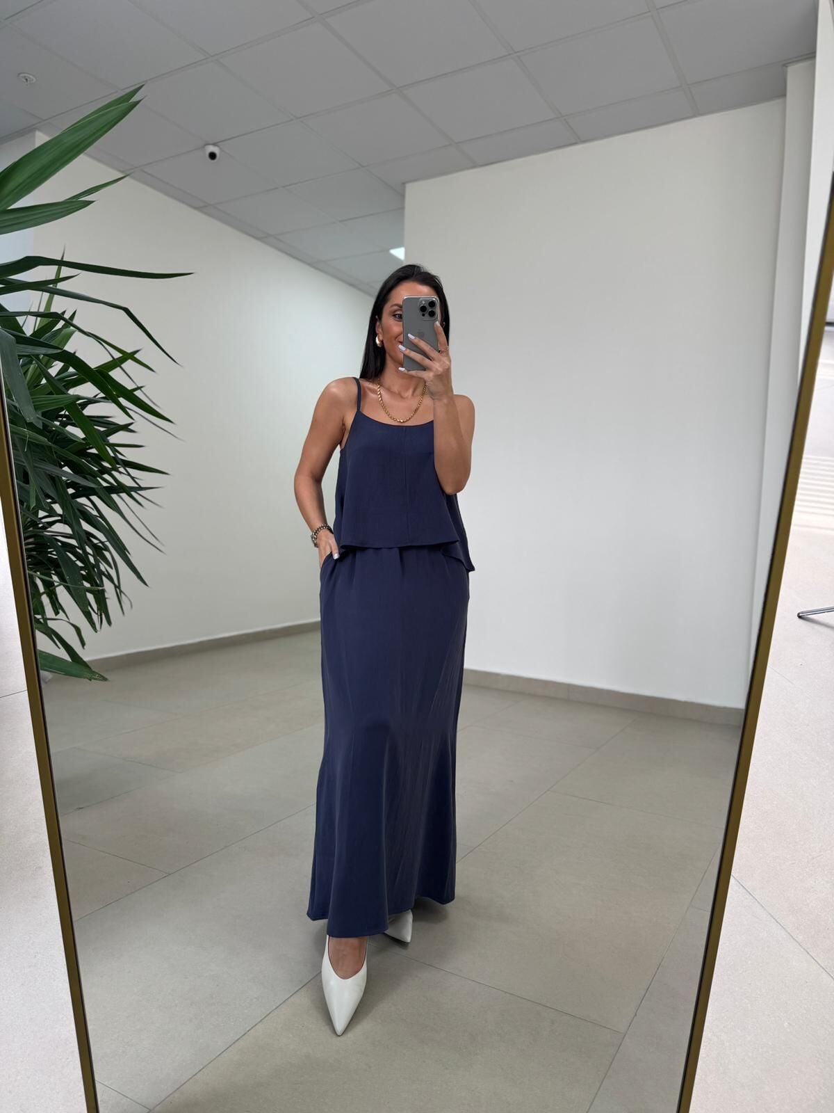 Fp 51165 Laci Askılı Bluzlu Etek Takım