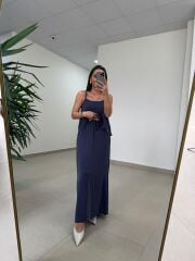 Fp 51165 Laci Askılı Bluzlu Etek Takım