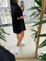 Gk Oversize Siyah Gömlek