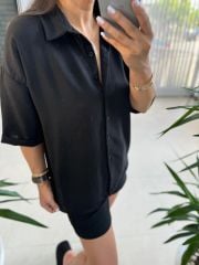 Zr Model Floş Keten Siyah Takım