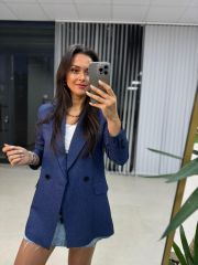 Foo İndigo Blazer Ceket