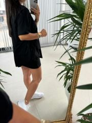 Dr Siyah Yan Bağlamalı tasarım Sweat