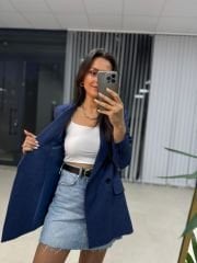 Foo İndigo Blazer Ceket