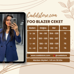 Foo İndigo Blazer Ceket XL