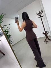 Fp 9629 Bitter Gold Düğmeli Yelek Takım