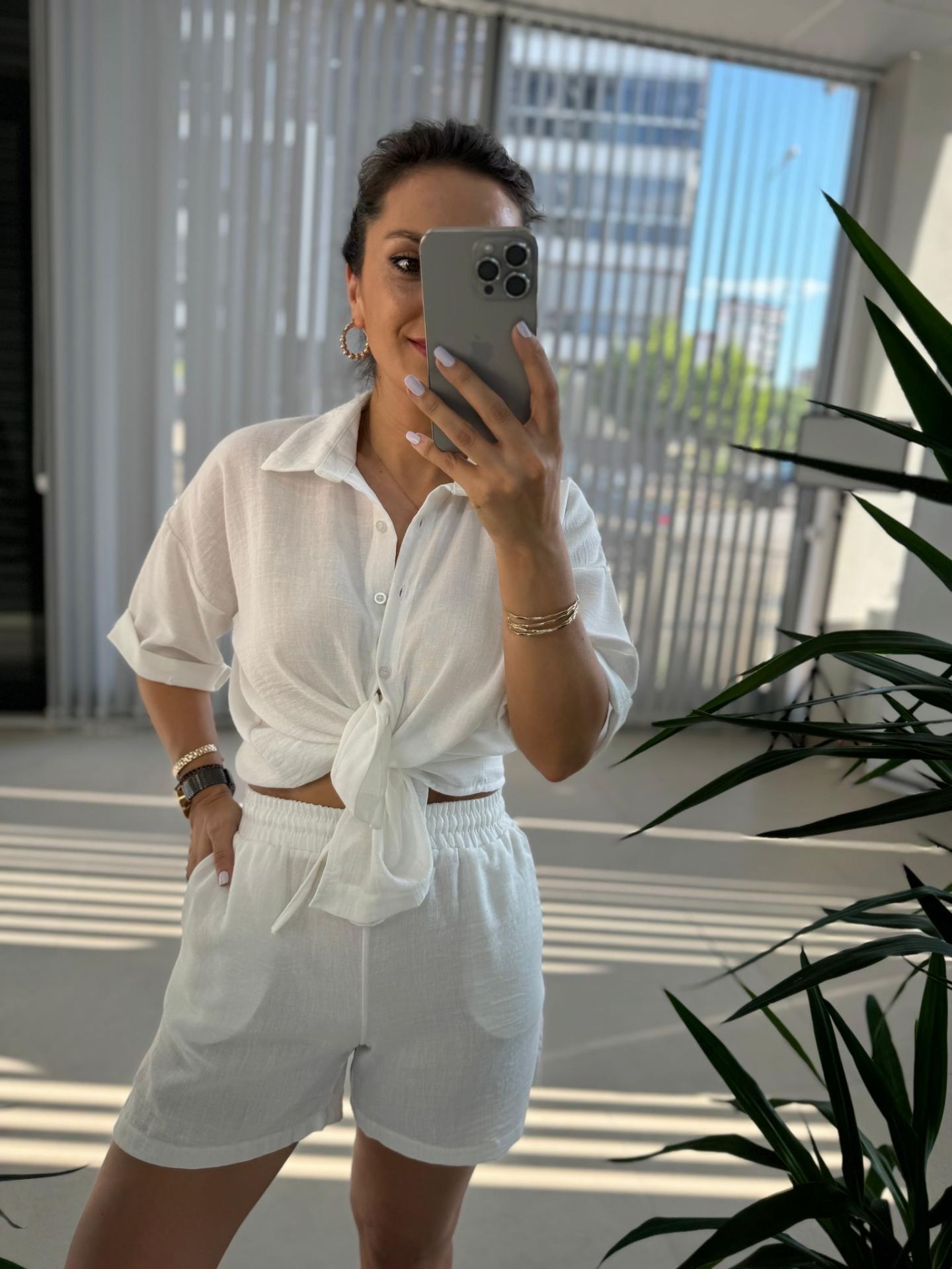 Zr Model Floş Keten Beyaz Takım