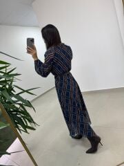 Mc 5093 Laci Reglan Kol Ekose Elbise