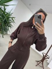 Fp 51323 Gold Fermuarlı Kahve Modal Takım