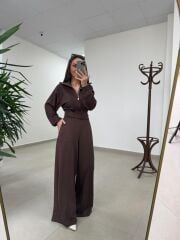 Fp 51323 Gold Fermuarlı Kahve Modal Takım