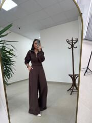 Fp 51323 Gold Fermuarlı Kahve Modal Takım