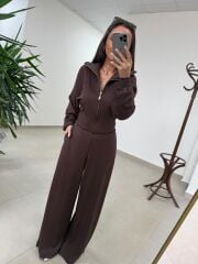 Fp 51323 Gold Fermuarlı Kahve Modal Takım