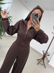 Fp 51323 Gold Fermuarlı Kahve Modal Takım