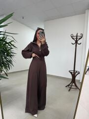 Fp 51323 Gold Fermuarlı Kahve Modal Takım