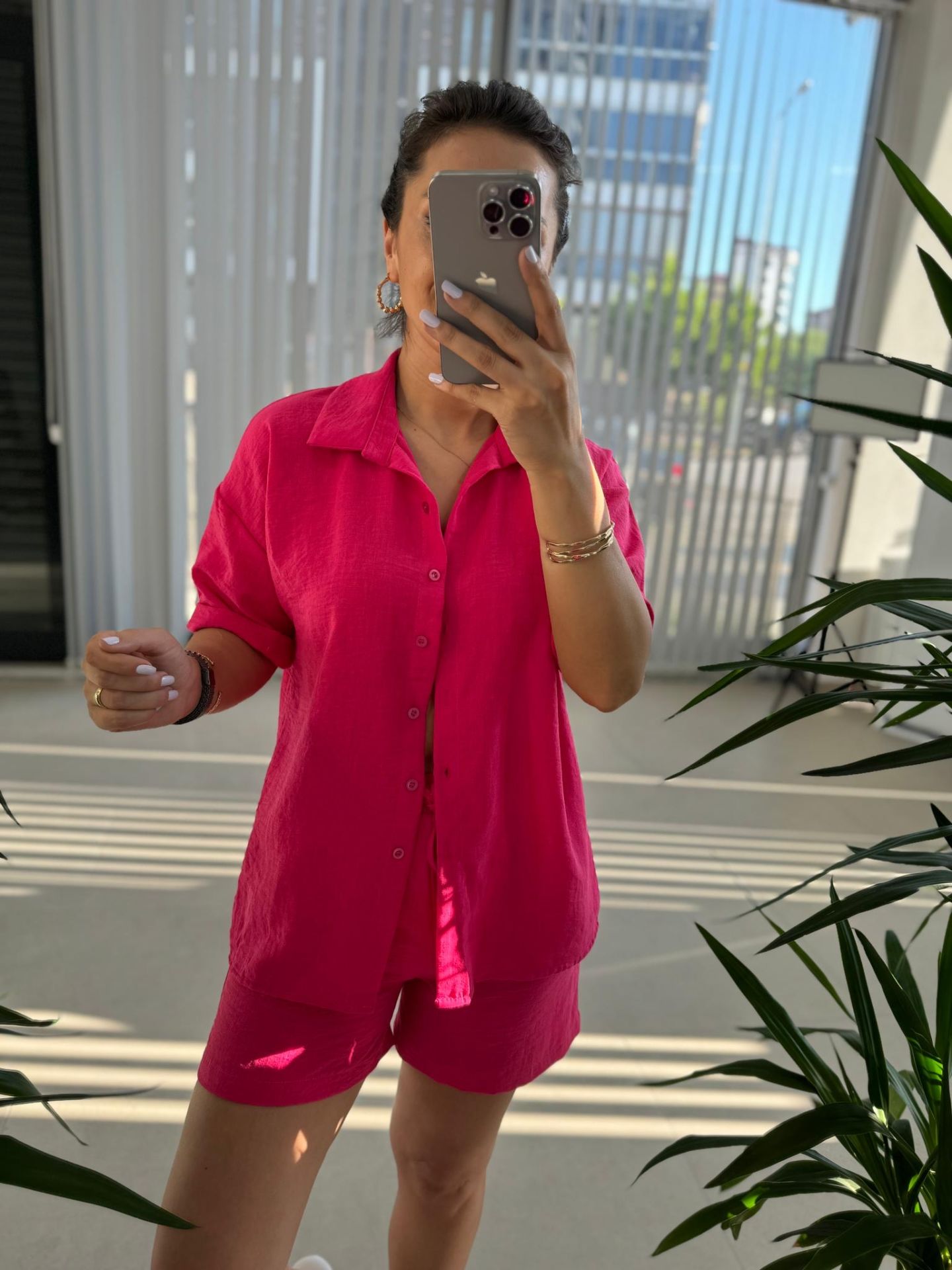 Zr Model Floş Keten Pembe Takım