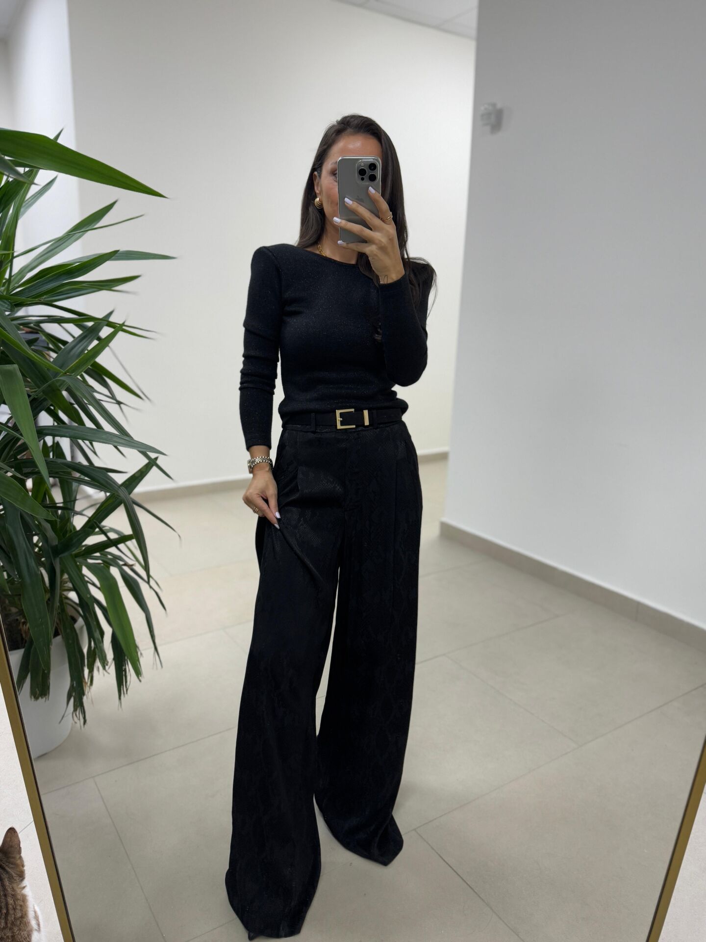 Bb 30463 Siyah Snake Pantolon