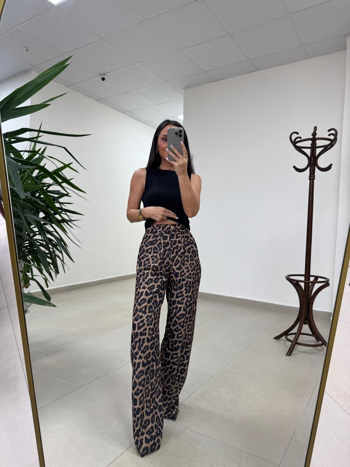 Fp 51257 Leopar Desenli Palazzo Pantolon