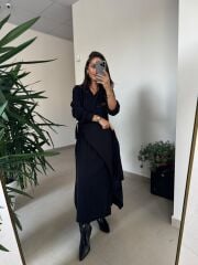 Dr 8542 Tasarım M. Mara Anvelop Siyah Elbise