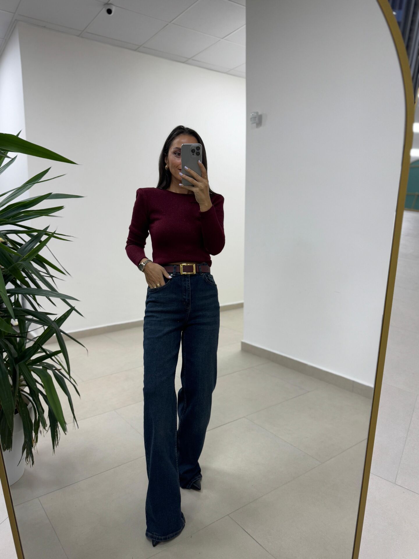 Spt 1071 Dökümlü Yeşil Tint Pantolon