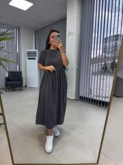 Dr 8350 Bohem Tensel Antrasit Elbise