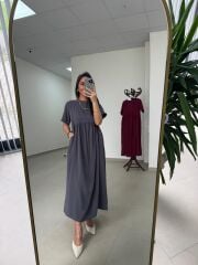 Dr 8350 Bohem Tensel Duman Elbise