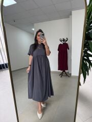 Dr 8350 Bohem Tensel Duman Elbise