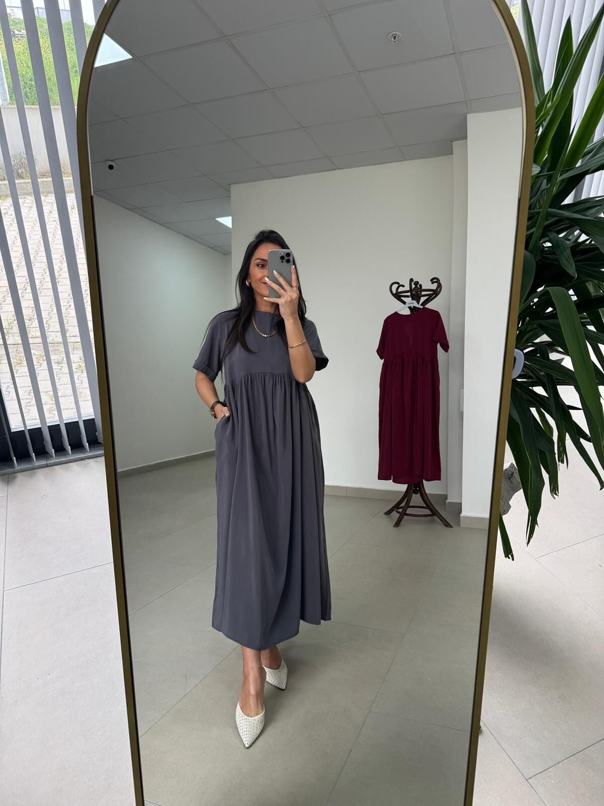 Dr 8350 Bohem Tensel Duman Elbise