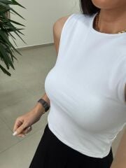 İv 24101 Beyaz Çift Katlı Bisiklet Yaka Atlet