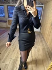 Orj marka merserize siyah crop hırka