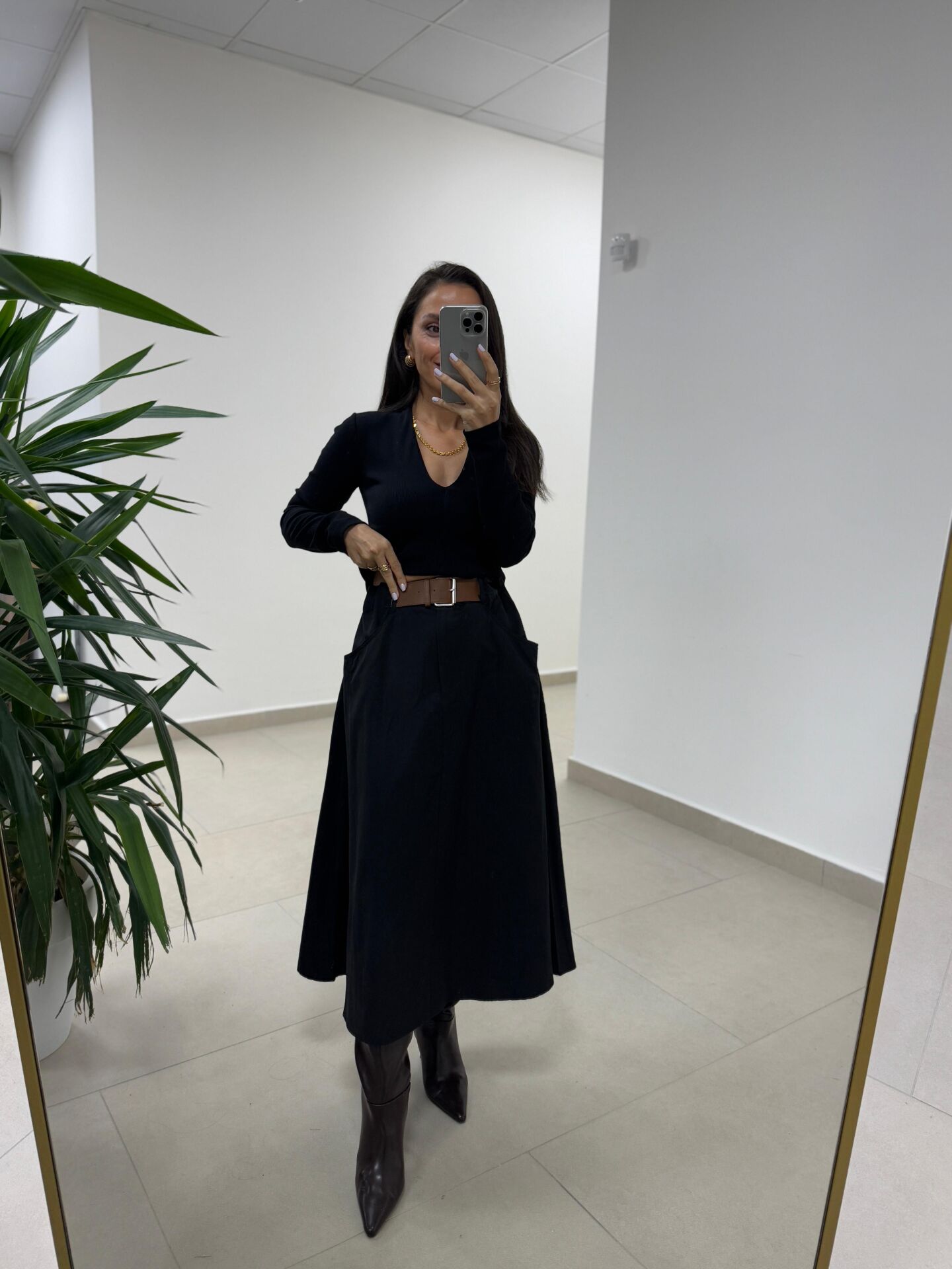 Bb 29929 Siyah Kemer Detaylı Etek