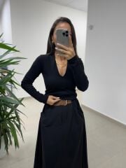 Bb 29929 Siyah Kemer Detaylı Etek