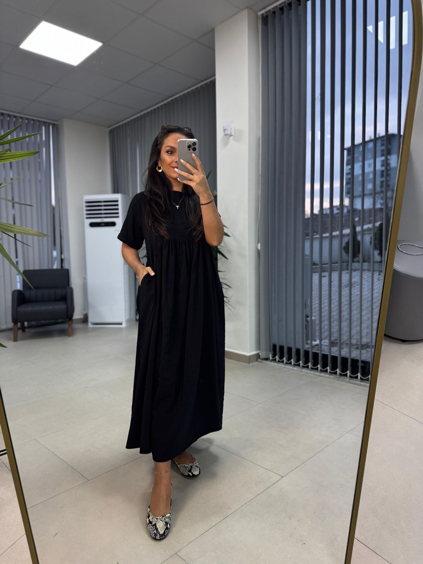 Dr 8350 Bohem Tensel Siyah Elbise