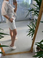 Zr Model Floş Keten Krem Takım