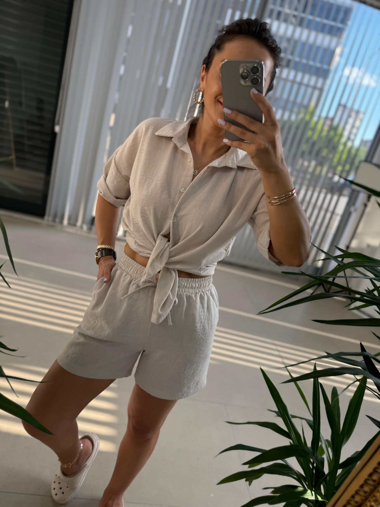 Zr Model Floş Keten Krem Takım