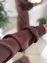 Dr 8542 Tasarım M. Mara Anvelop A.Kahve Elbise