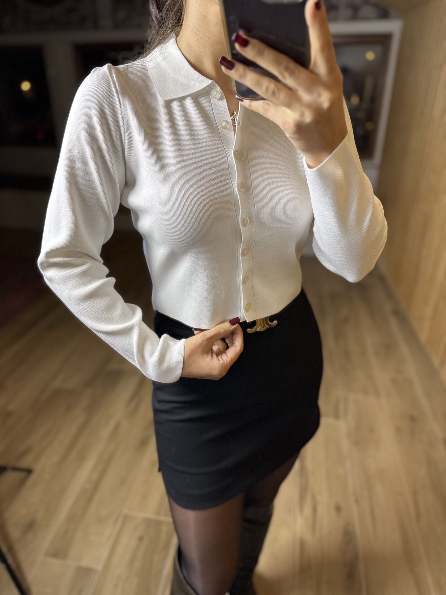 Weiße Strickjacke der Marke Orj