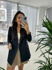 Foo New Laci Keten Blazer Ceket